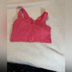 Avia XXL Pink Zip-Up Sports Bra